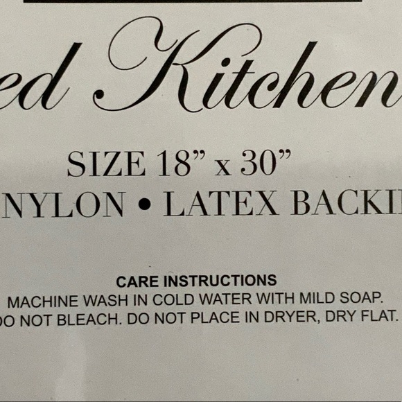 Better Home Chef Bistro Mat Printed Rug Machine Wash Rectangle 18”X30” NEW - Picture 13 of 14